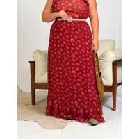 Saia Boho Cereja