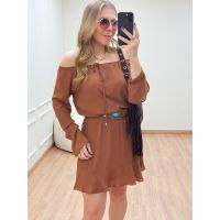 Vestido Bella Marrom