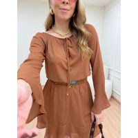 Vestido Bella Marrom
