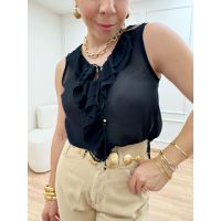 Blusa Babados Preta