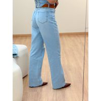 Calça Wide Leg Destroyed Jeans
