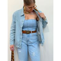 Jaqueta Boho Jeans Claro