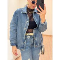 Jaqueta Boho Jeans Escuro