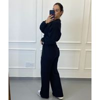 Conjunto Moletinho Pantalona Austrália Preto