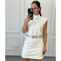 Vestido Moletinho Luiza Off White