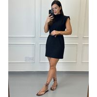 Vestido Moletinho Luiza Preto