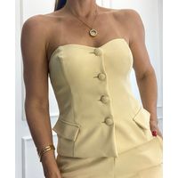 Corselet Alfaiataria Paris Creme