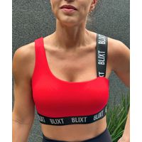 Top Fitness Elástico Vicenza Vermelho Com Branco