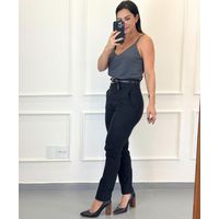 Blusa Alfaiataria Alça Fina Alice Cinza