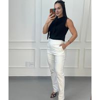 Calça Alfaiataria Risca De Giz Milão Off White