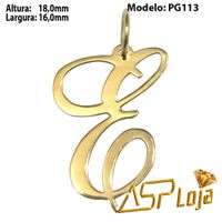 Pingente de Ouro 18K Letra Cursiva Personalizada