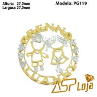 Pingente de Ouro 18K Mandala Casal de Filhos - ASP-PG5497