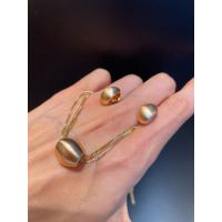 Conjunto Colar e Brinco Metal Lesprit 7800127 Dour... - LESPRIT BIJOUX FINAS