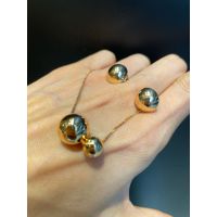 Conjunto Colar e Brinco Metal Lesprit 7800701 Dour... - LESPRIT BIJOUX FINAS