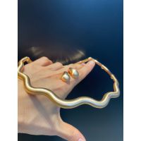 Conjunto Colar Choker e Brinco Metal Lesprit 78014... - LESPRIT BIJOUX FINAS