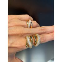 Conjunto Brinco e Anel Zircônia Lesprit 6013644 Do... - LESPRIT BIJOUX FINAS