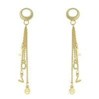 Brinco Metal Love Lesprit 65013 Dourado - LESPRIT BIJOUX FINAS