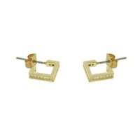 Brinco Argola Zircônia Lesprit Dourado Cristal Qua... - LESPRIT BIJOUX FINAS