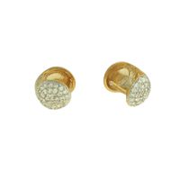 Brinco Argola Zircônia Lesprit Dourado Cristal - LESPRIT BIJOUX FINAS