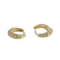 Brinco Argola Zircônia Lesprit 00022 Dourado Crist... - LESPRIT BIJOUX FINAS