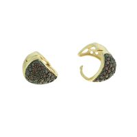 Brinco Argola Zircônia Lesprit 00043 Dourado Verme... - LESPRIT BIJOUX FINAS