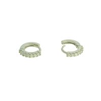 Brinco Argola Zircônia Lesprit U11A040631 Ródio Cr... - LESPRIT BIJOUX FINAS