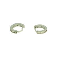 Brinco Argola Zircônia Lesprit U16K070101 Ródio Cr... - LESPRIT BIJOUX FINAS