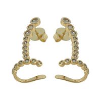 Brinco Earcuff Zircônia Lesprit U23K030261 Dourado... - LESPRIT BIJOUX FINAS