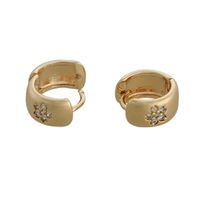 Brinco Argola Zircônia Lesprit U22A040171 Dourado ... - LESPRIT BIJOUX FINAS