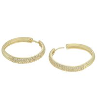 Brinco Argola Zircônia Lesprit U17K160051 Dourado ... - LESPRIT BIJOUX FINAS