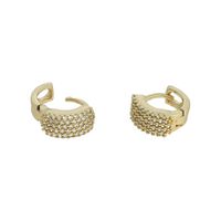 Brinco Argola Zircônia Lesprit U18K060061 Dourado ... - LESPRIT BIJOUX FINAS