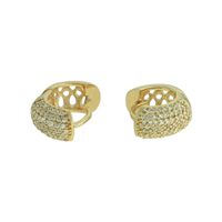 Brinco Argola Zircônia Lesprit U18K070181 Dourado ... - LESPRIT BIJOUX FINAS