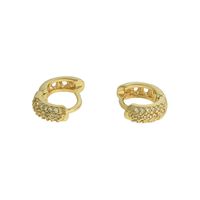 Brinco Argola Zircônia Lesprit U17K080031 Dourado ... - LESPRIT BIJOUX FINAS