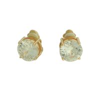 Brinco Pressão Zircônia Lesprit U18K060011 Dourado... - LESPRIT BIJOUX FINAS