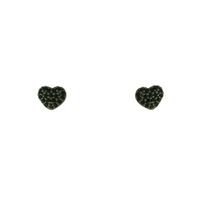 Brinco Zircônia Lesprit U18K150421 Ródio Negro Pre... - LESPRIT BIJOUX FINAS