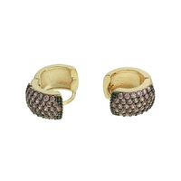 Brinco Argola Zircônia Lesprit U12A190111 Dourado ... - LESPRIT BIJOUX FINAS