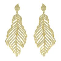 Brinco Zircônia Lesprit J5391-01 Dourado Cristal - LESPRIT BIJOUX FINAS