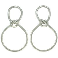 Brinco Elos Zircônia Lesprit 6816379 Ródio Cristal... - LESPRIT BIJOUX FINAS