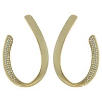 Brinco Zircônia Lesprit 6008762 Dourado Cristal - LESPRIT BIJOUX FINAS