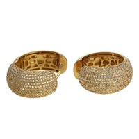 Brinco Argola Zircônia Lesprit 6008877 Dourado Cri... - LESPRIT BIJOUX FINAS