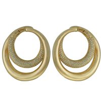 Brinco Zircônia Lesprit 6817377 Dourado Cristal - LESPRIT BIJOUX FINAS