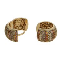 Brinco Argola Zircônia Lesprit 60043321 Dourado Mu... - LESPRIT BIJOUX FINAS