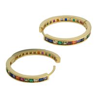 Brinco Argola Zircônia Lesprit 6814237 Dourado Mul... - LESPRIT BIJOUX FINAS