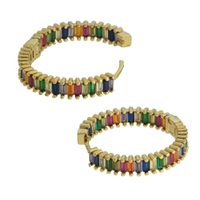 Brinco Argola Zircônia Lesprit 6814241 Dourado Mul... - LESPRIT BIJOUX FINAS