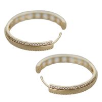 Brinco Argola Zircônia Lesprit E01162 Dourado Cris... - LESPRIT BIJOUX FINAS