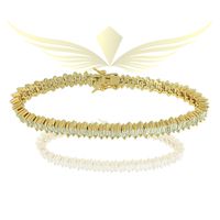 Pulseira Zircônia Lesprit 14100 Dourado Cristal - LESPRIT BIJOUX FINAS