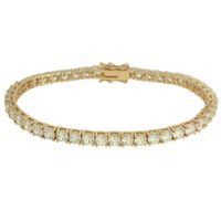 Pulseira Riviera Zircônia Lesprit 00003 Dourado Cr... - LESPRIT BIJOUX FINAS