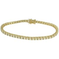 Pulseira Riviera Zircônia Lesprit 00005 Dourado Cr... - LESPRIT BIJOUX FINAS