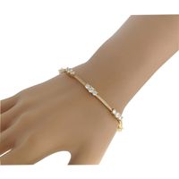 Pulseira Zircônia Lesprit U23K120461 Dourado Crist... - LESPRIT BIJOUX FINAS