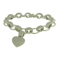 Pulseira Elos Zircônia Lesprit 60010091 Ródio Cris... - LESPRIT BIJOUX FINAS